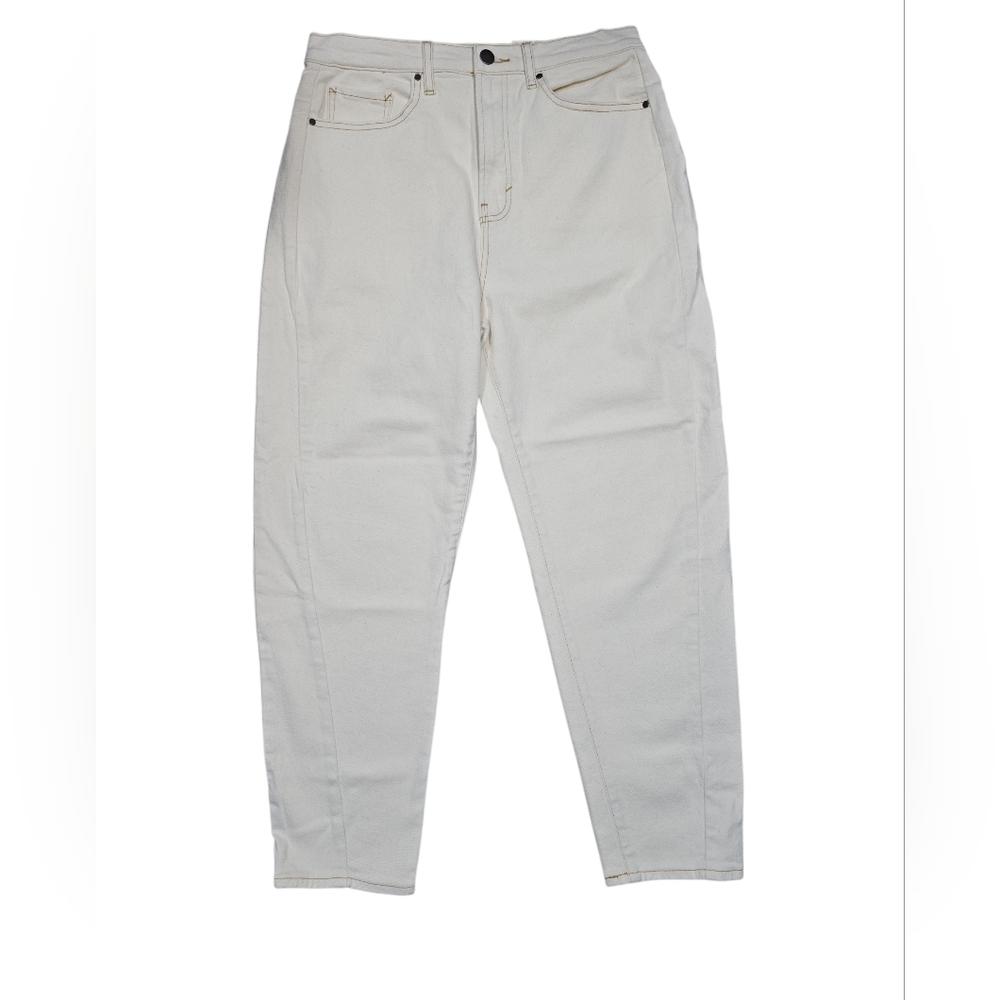 a.n.a Women's Straight Leg Cream Jeans